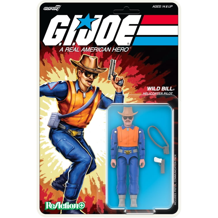 Super7, G.I. Joe - ReAction+ Wv03 Wild Bill Cartoon Action Figure