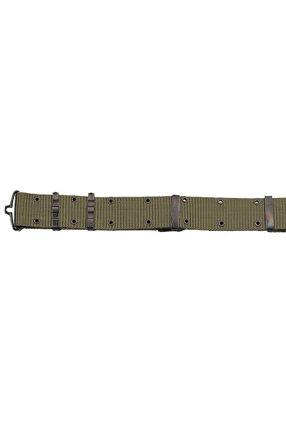 G.I. Style Olive Nylon Pistol Belt with Metal Buckles