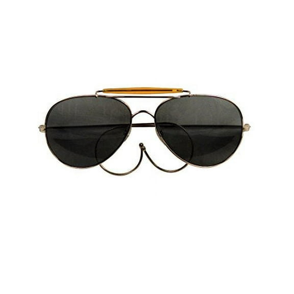 G.I. Type A.F. Pilots Sunglasses with Gold Frame