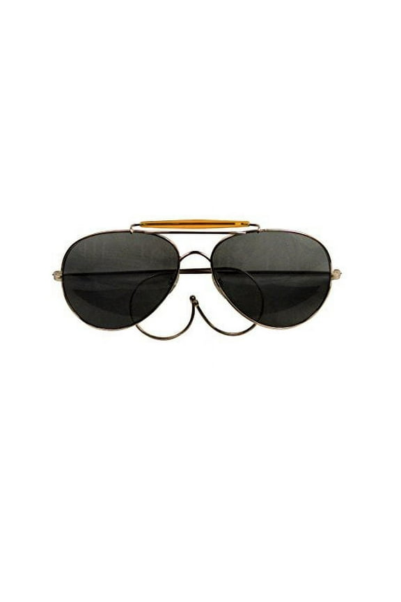 G.I. Type A.F. Pilots Sunglasses with Gold Frame