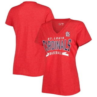 Cardinals Women's Big STL V-Neck red '47 brand T-shirt — Hats N Stuff