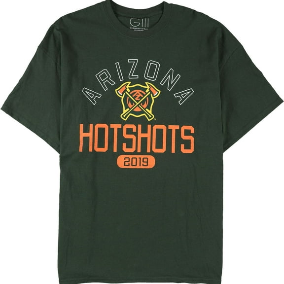 G-III Sports Mens Arizona Hotshots Graphic T-Shirt, Green, Large