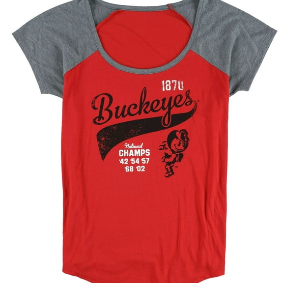 G-III Sports Womens National Champs Graphic T-Shirt, Red, Medium