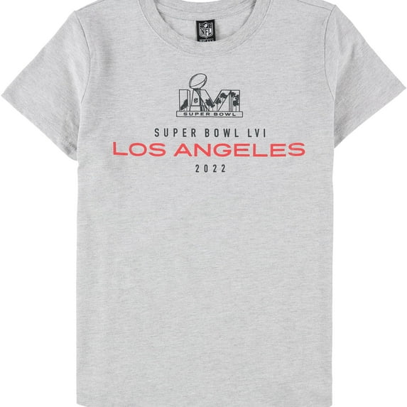 G-III Sports Womens Super Bowl LVI Graphic T-Shirt, Grey, Small