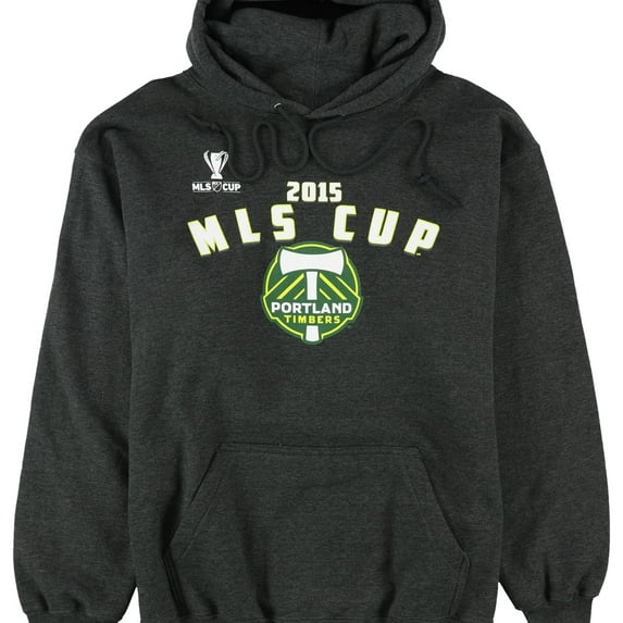G-III Sports Womens Timbers MLS Cup 2015 Hoodie Sweatshirt, Grey, Large