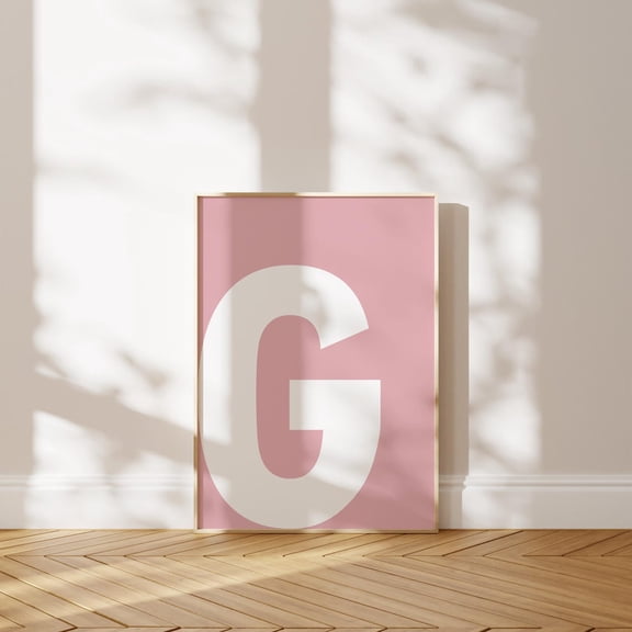 G Initial Bold Alphabet Letter Wall Decor Unframed Paper Print