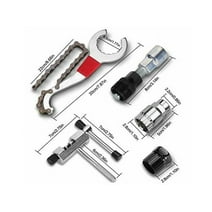 G & J Bicycle Bike Repair Tool Kit - 6 PCS Including Crank Chain Cutter, Extractor, Bracket Freewheel Puller for Comprehensive Bike Maintenance