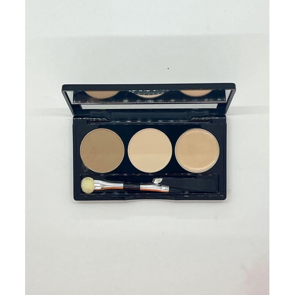 G & J COSMETICS 3 WELL PRE-FILLED BROW PALETTE BROW DARLING