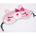 thumbnail image 1 of G&J Pink Rabbit Sleeping Mask Embroidered Applique Sleep Eye Mask Soft Eyeshade Sleeping Blinder Soft Blindfold, 1 of 3