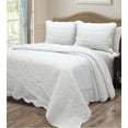 thumbnail image 1 of G&J Royal Palace 100% Cotton 3 pieces Quilt Set King Size White, 1 of 7