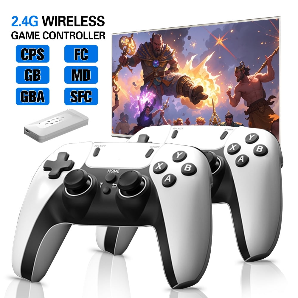 G JGOO Retro Game Console,Wireless Nostalgia Game Stick with 4K 1080P High Definition HDMI Output,52 Classic Emulators,Built in 30000 Games，Plug and Play Video Game Stick