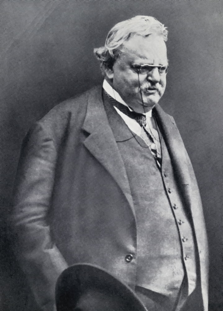 G K Chesterton 1874 - 1936 English Author From The Chestertons By Mrs Cecil Chesterton Published London 1941 Canvas Art - Ken Welsh Design Pics (12 x 17)