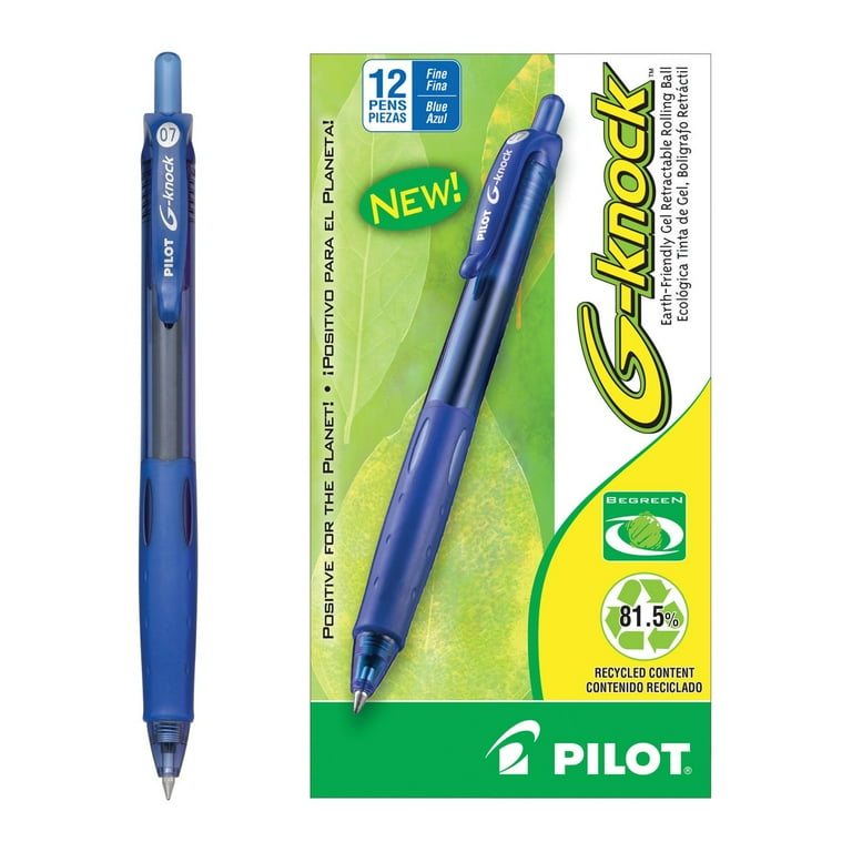 G-Knock BeGreen Gel Pen, Retractable, Fine 0.7 mm, Red Ink, Translucent Red/Red Barrel, Dozen G-Knock BeGreen Gel Pen, Retractable, Fine 0.7 mm, Red Ink, Translucent Red/Red Barrel, Dozen