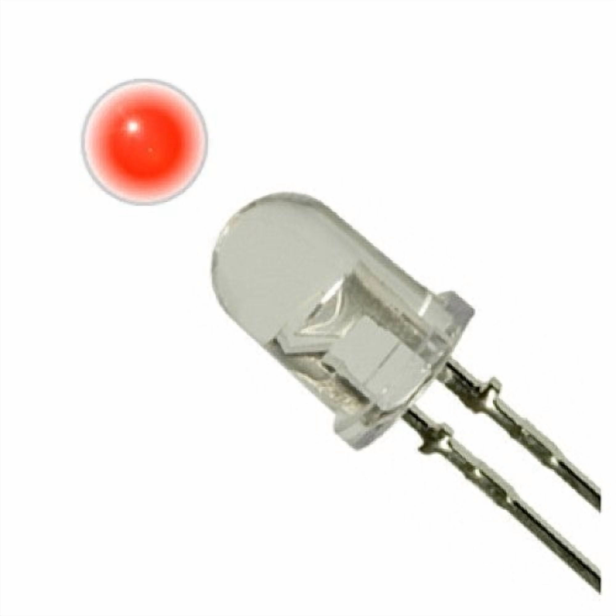 G-L301LQT-TS - LED5 WATERCLEAR RED 5000MCD 2.3V (2 pcs/pkg) - Walmart.com