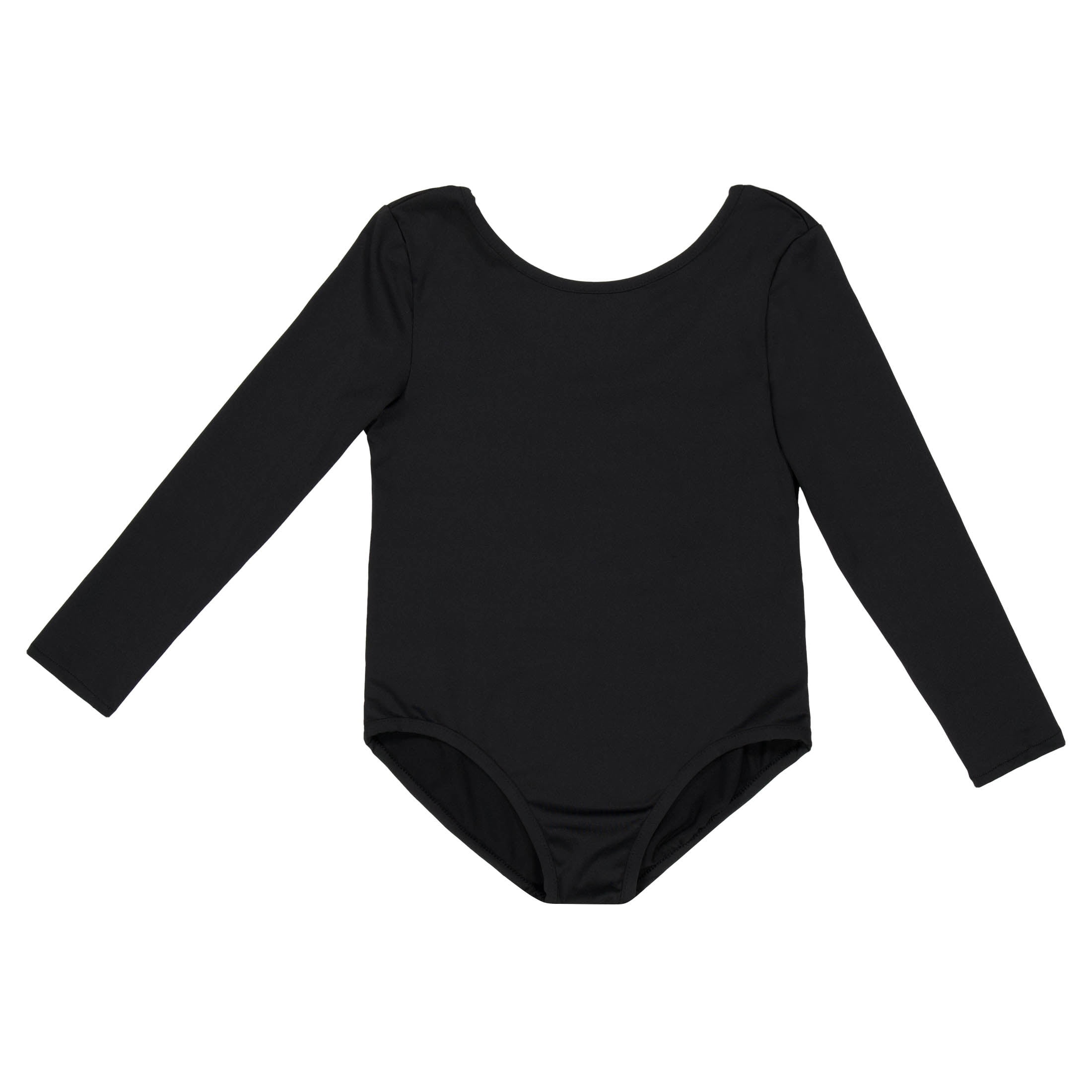 Long Sleeve Leotard Costume Accessory for Children, Black, S (6/6X), Halloween by Way To Celebrate