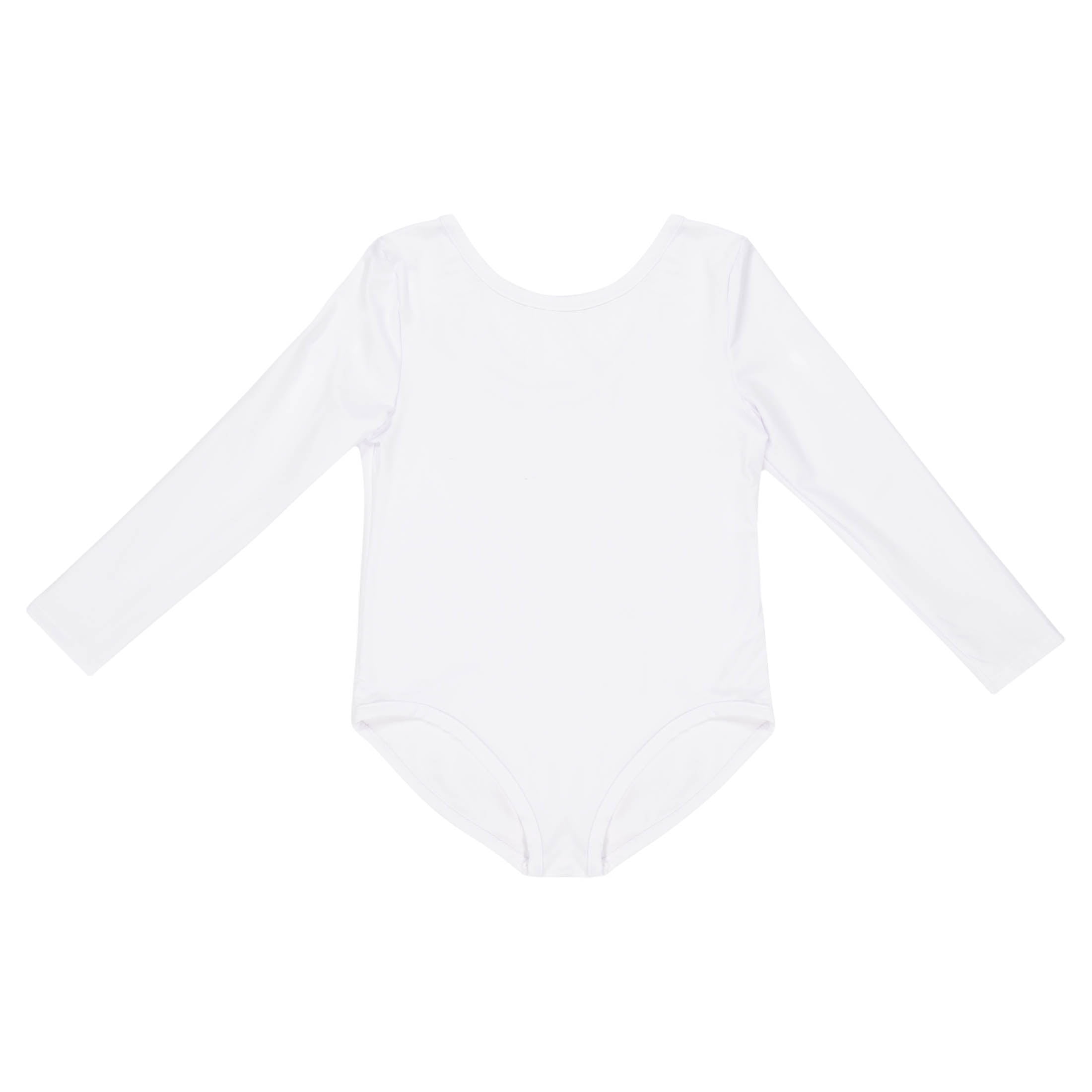 Long Sleeve Leotard Costume Accessory for Children, White, M (7/8), Halloween by Way To Celebrate