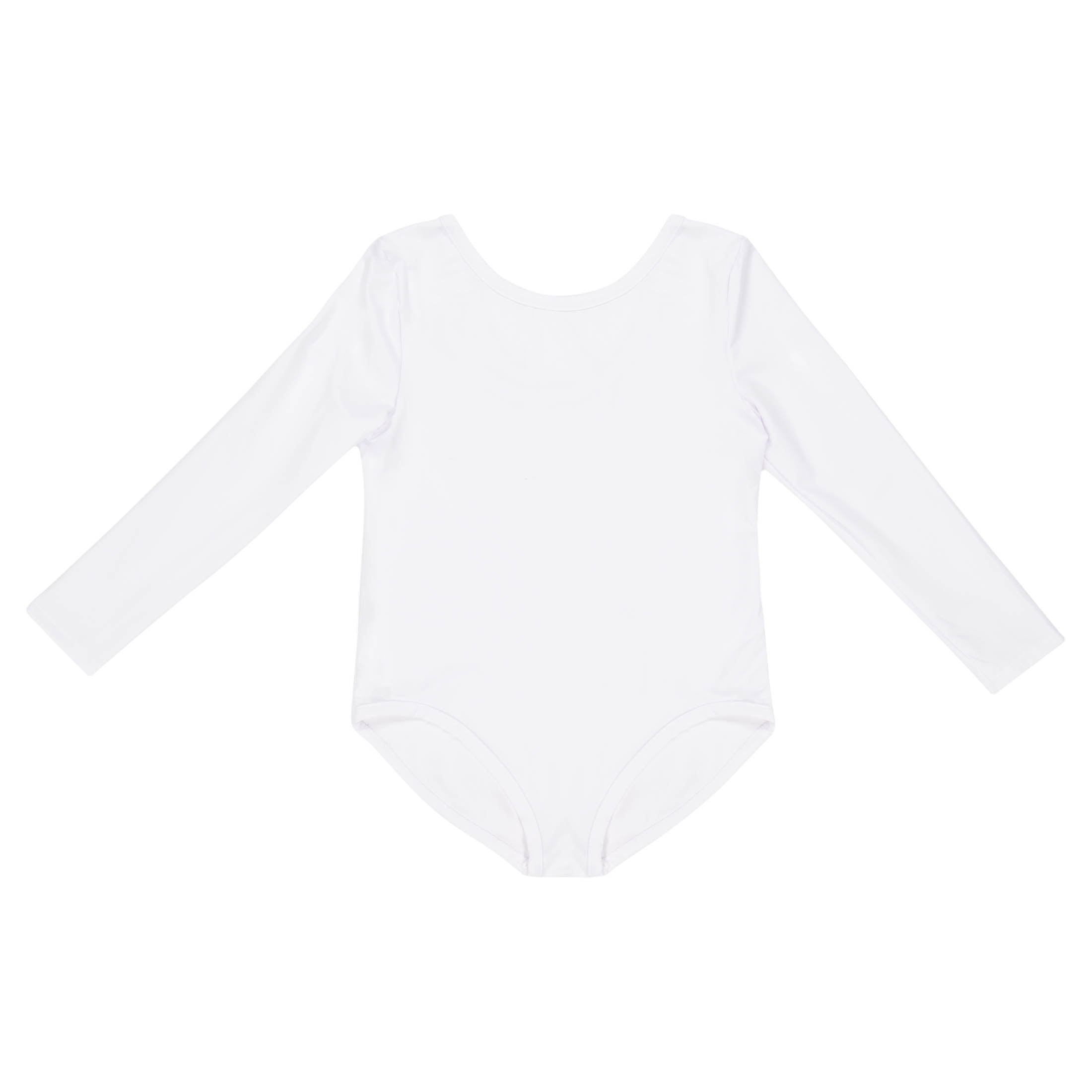 Long Sleeve Leotard Costume Accessory for Children, White, S (6/6X), Halloween by Way To Celebrate
