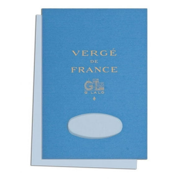 G. Lalo Vergé de France Blue Rectangular Writing Tablet