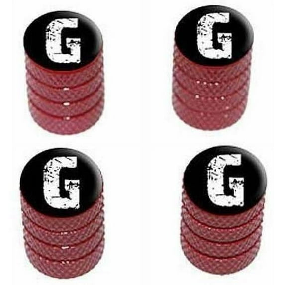 G Letter Distressed Tire Rim Wheel Aluminum Valve Stem Caps, Multiple Colors
