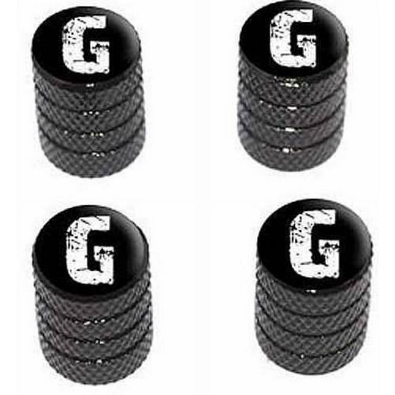 G Letter Distressed Tire Rim Wheel Aluminum Valve Stem Caps, Multiple Colors