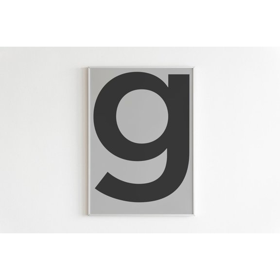 G Letter Wall Art,Letters,Scandinavian Poster,Home Decor,Scandinavian,Birthday Poster,Affiche Scandinave,Initials Print Home Decor #418, Unframed Canvas Size 8x12