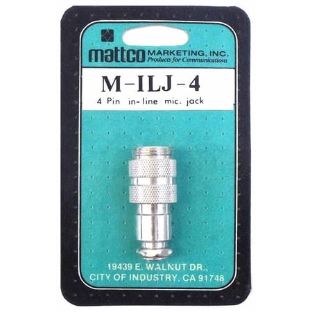 G & M MILJ4 Mattco 4 Pin In-Line Microphone Jack