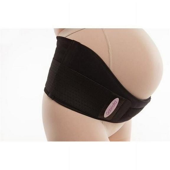 G MS-96 i S BL 6 in. Deluxe Breathable Maternity Medium Support Belt, Black - Small