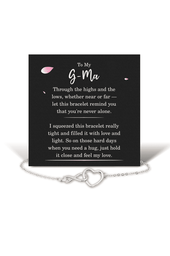 G-Ma Bracelet Infinity Heart Bracelet with Message Card