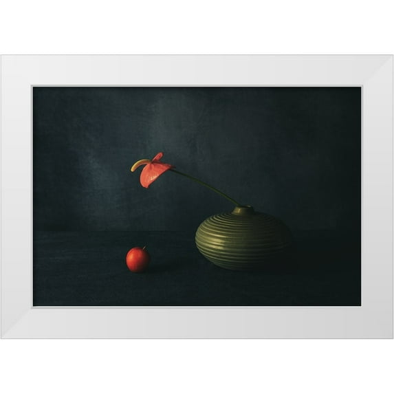 G, May 18x13 White Modern Wood Framed Museum Art Print Titled - A Moment Together