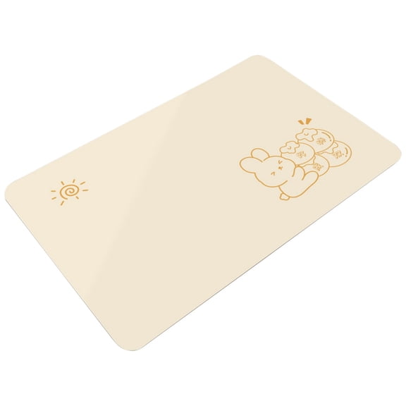 G Modern Simple Diatom Mud Floor Mat Anti Skid Absorbent Bathroom Kitchen Toilet Sink Mat Size 15.75 Inch Style G