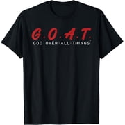 G.O.A.T God Over All Thing Red And White T-Shirt