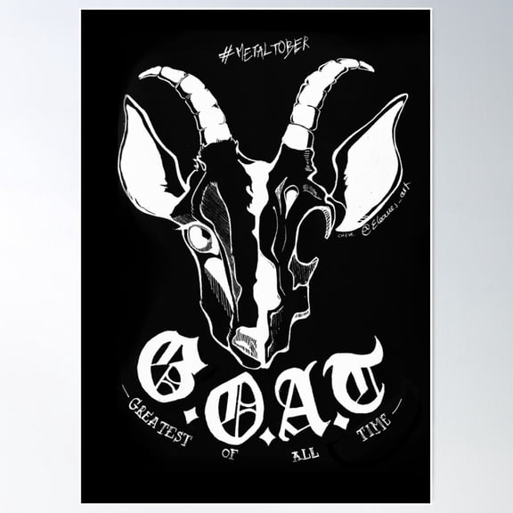 G.O.A.T. Metaltober Day 7 Entry Poster Wall Art, Modern Wall Decor For Living Room Bedroom, 16x24 UNFRAMED