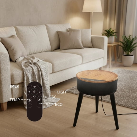 G-Ocean 1500W Space Heater-ETL Certified, Silent Heating, V-0 Flame Retardant, Ceramic, Adjustable Thermostat&Remote, Tip-Over Protection,Portable for Home