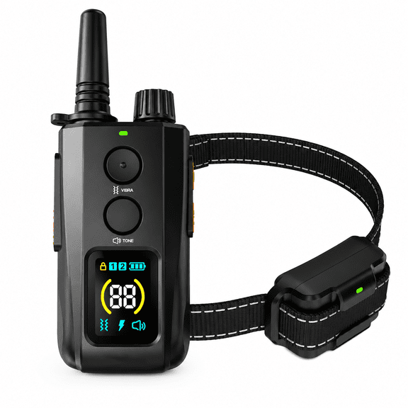 G-Ocean Training Collar with Remote, Electronic Rechargeable Pet Collar for Small to Large Dogs 5lbs to 120lbs, 24 Inch Strap, Waterproof and Shock-Proof