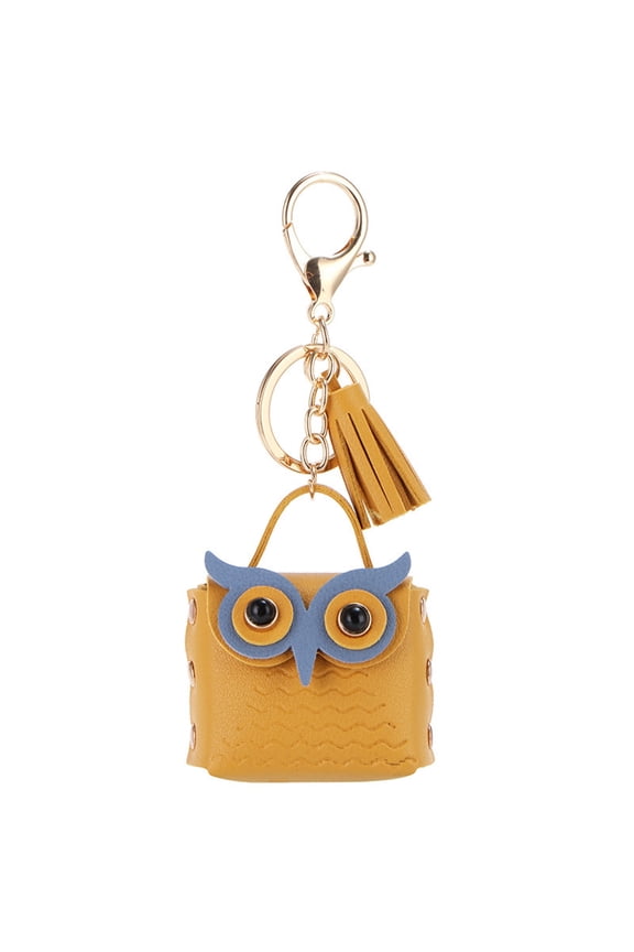 G Owl Shaped Coin Purse Keychain Wallet Mini Zipper Pouch For Earphones Keys Small Items Faux Leather Design Portable And Cute Gift For Kids And Adults Compact And Functional