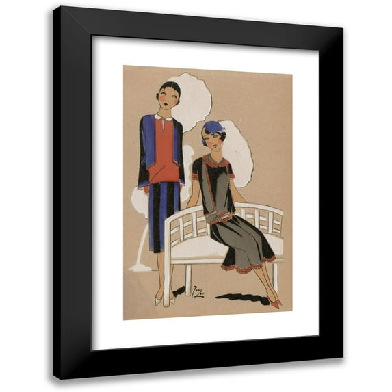 G-P. Joumard 11x14 Black Modern Framed Museum Art Print Titled - Confidence (1926)