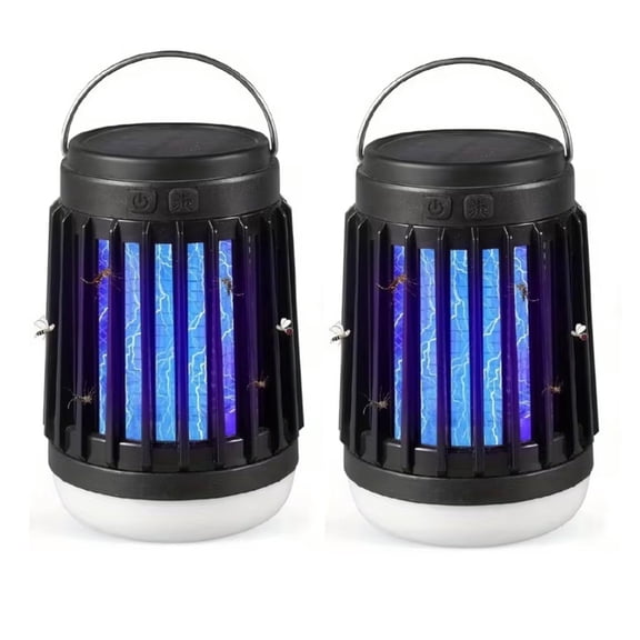 JahyShow 2 PCS Bug Zapper Indoor Outdoor Mosquito Zapper,Electric Mosquito Killer with Storage Box,Waterproof Fly Insect Zapper Light for Home Kitchen Patio Backyard Garden Camping