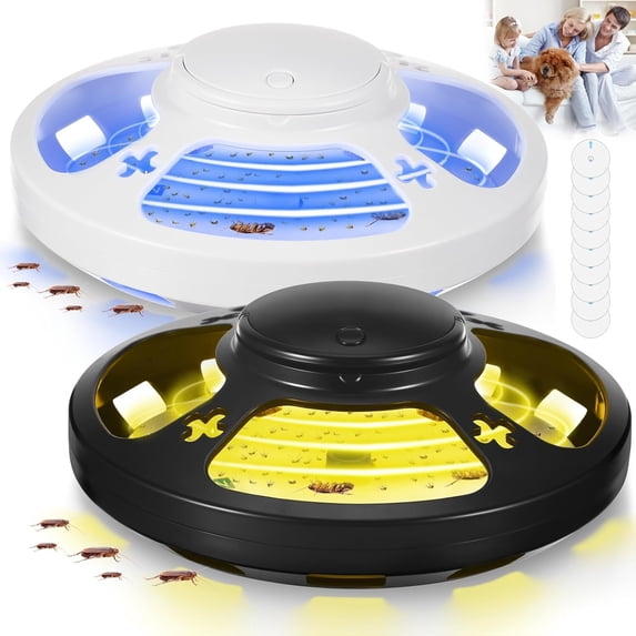 View of JahyShow 2 Pack Flea Traps, Indoor Bug Catcher, Gnat and Mosquito Trap ...