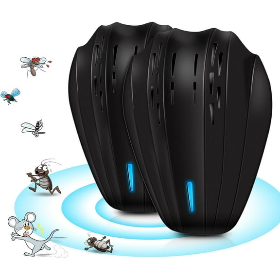 GPEH 2 Packs Ultrasonic Pest Repeller  Indoor Pest Repeller Plug in Ultrasonic Pest Control Repelling Rodent and Insect Electric Pest Control Repellent Friendly