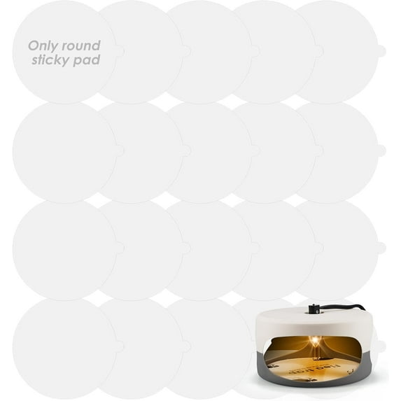G · PEH 20Pack Replacement Round Sticky Flea Trap Refill Discs - Fits Most Models, 7.1 Inches, Refillable Glue Boards