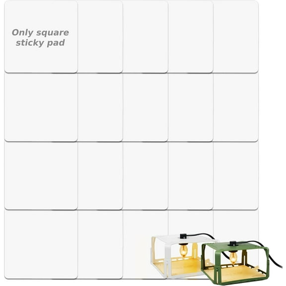 GPEH 20 Pack Flea Trap Refill Square 5.5 Inches Sticky Pad Refills, Natural Odorless Glue Board Replacement for Flea Trap, Safe for People and Pets