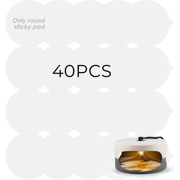 G·PEH 40 Pack Flea Trap Refill Discs 7.1 Inches Sticky Pad Refills, Natural Odorless Glue Board Replacement for Flea Trap, Safe for People and Pets