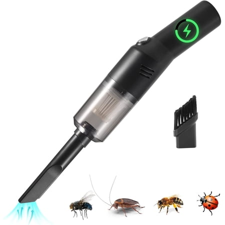 G · PEH Bug Vacuum Catcher Spider Traps for Adults, Professional Pest Control Bug Sucker with USB Charging & Rechargeable Battery & Cleaning Brus