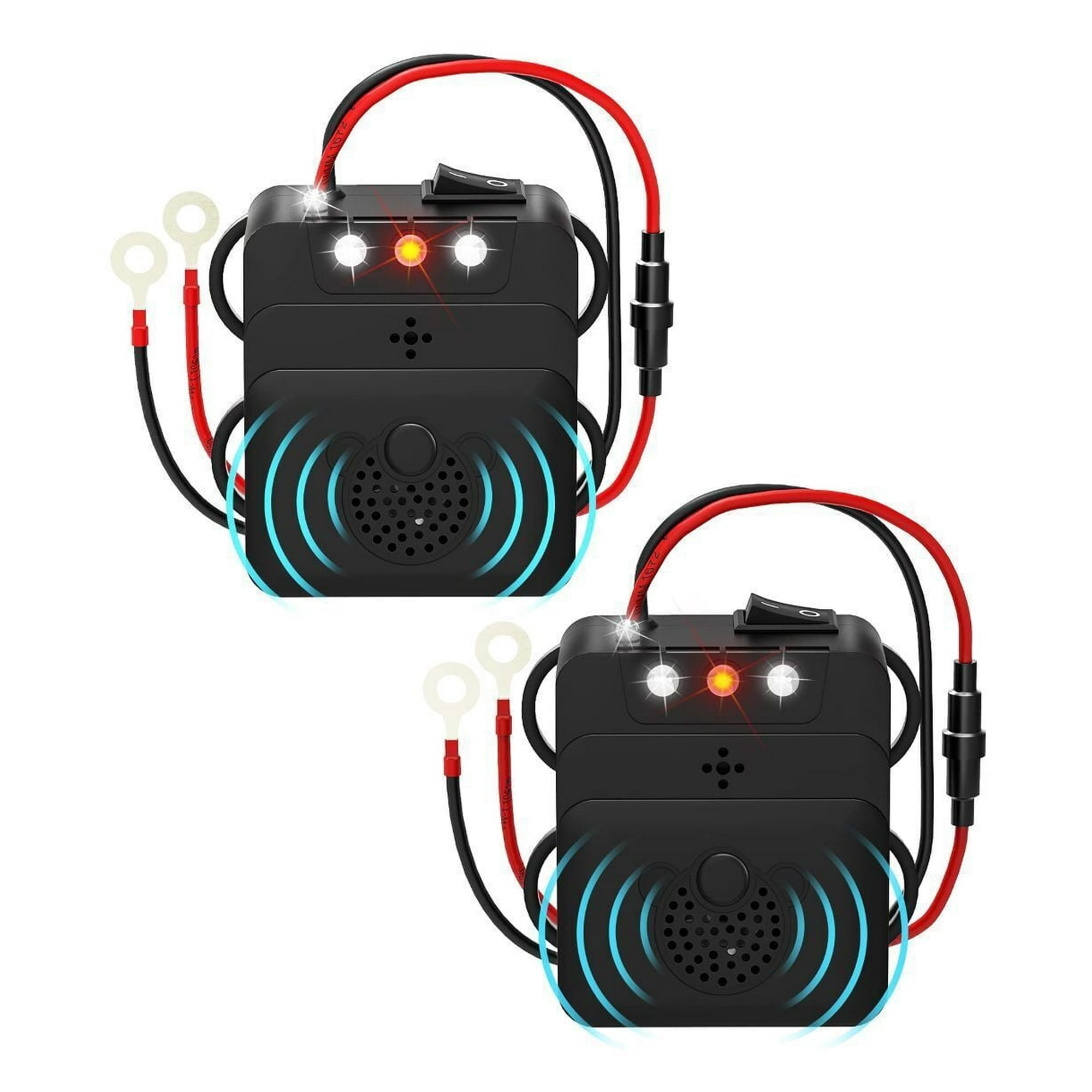G · PEH Car Ultrasonic Rodent Repellent,  Under Hood Animal Repeller with Strobe Light, Professional Ultrasonic Mouse Repellen