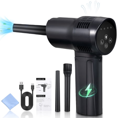 G · PEH Compressed Air Duster,Electric Air Duster Rechargeable Cordless Air Duster for Computer Keyboard Cleaner