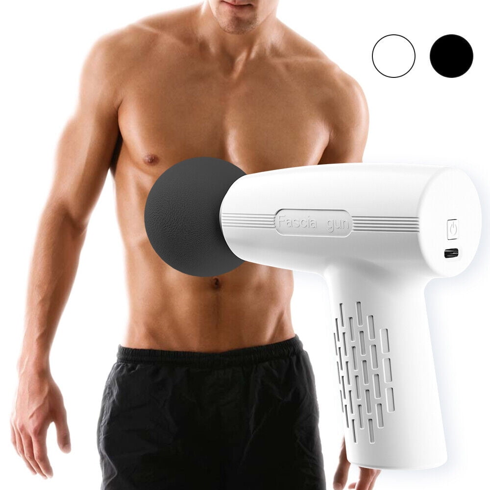 GPEH Deep Tissue Relaxing Massage Gun Powerful 3-Speed Vibrating Mini Massager - Cordless & Handheld, Rechargeable (White)
