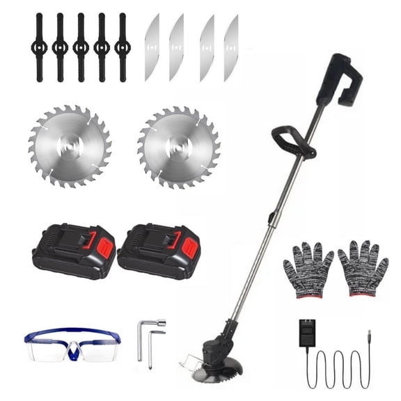 GPEH Electric Weed Eater Lawn Edger Cordless Grass String Trimmer Cutter 24V &Battery