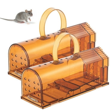 JLLOM Humane Mouse Live Catch Traps No Kill Catch and Release for Mice, Rats(2 Pack)