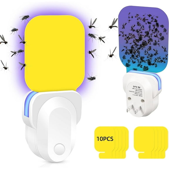 JahyShow Indoor Flying Insect Trap, Includes 10 Refills Powerful Bug Light to Keep Your Space Bug Free