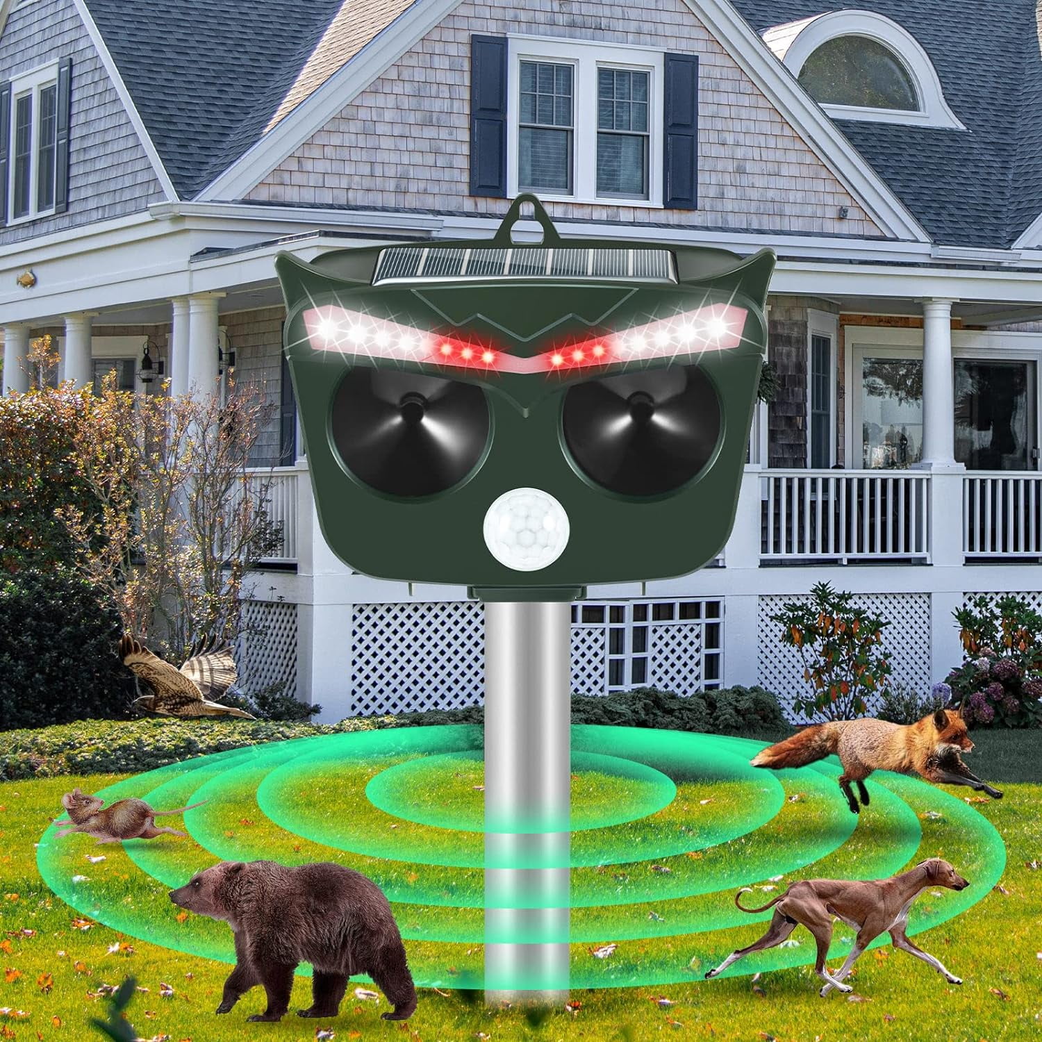 G·PEH Outdoor Pest Control Solution Solar & USB Charging Safe for